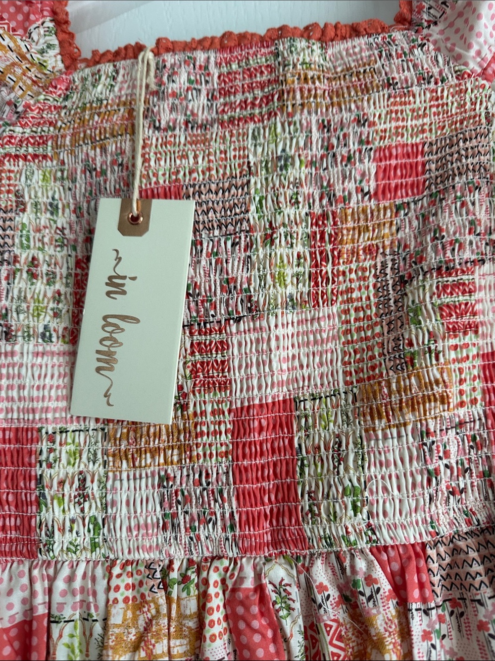 Women’s Pink Patchwork Print Sundress NWT - Picture 8 of 8